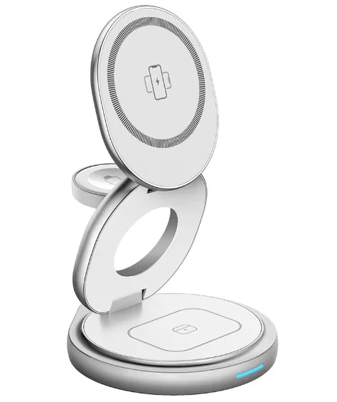 Foldable 30W Magnetic Wireless Charger Stand 3-in-1