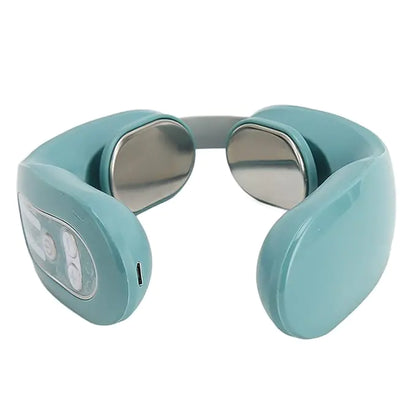 EMS Neck Acupoints Lymphvity Massager Device Intelligent Neck Massager With Heat Blue Hot Design