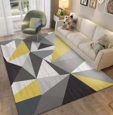 Nordic Minimalist Geometric Area Rug – Modern Living Room Carpet, 80x120cm