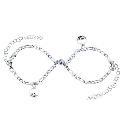 Magnetic Couple Bracelets - Simple Fashion Chain Set