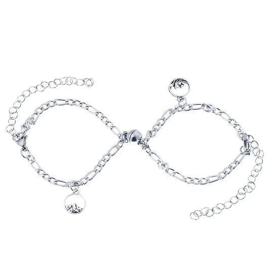 Magnetic Couple Bracelets - Simple Fashion Chain Set