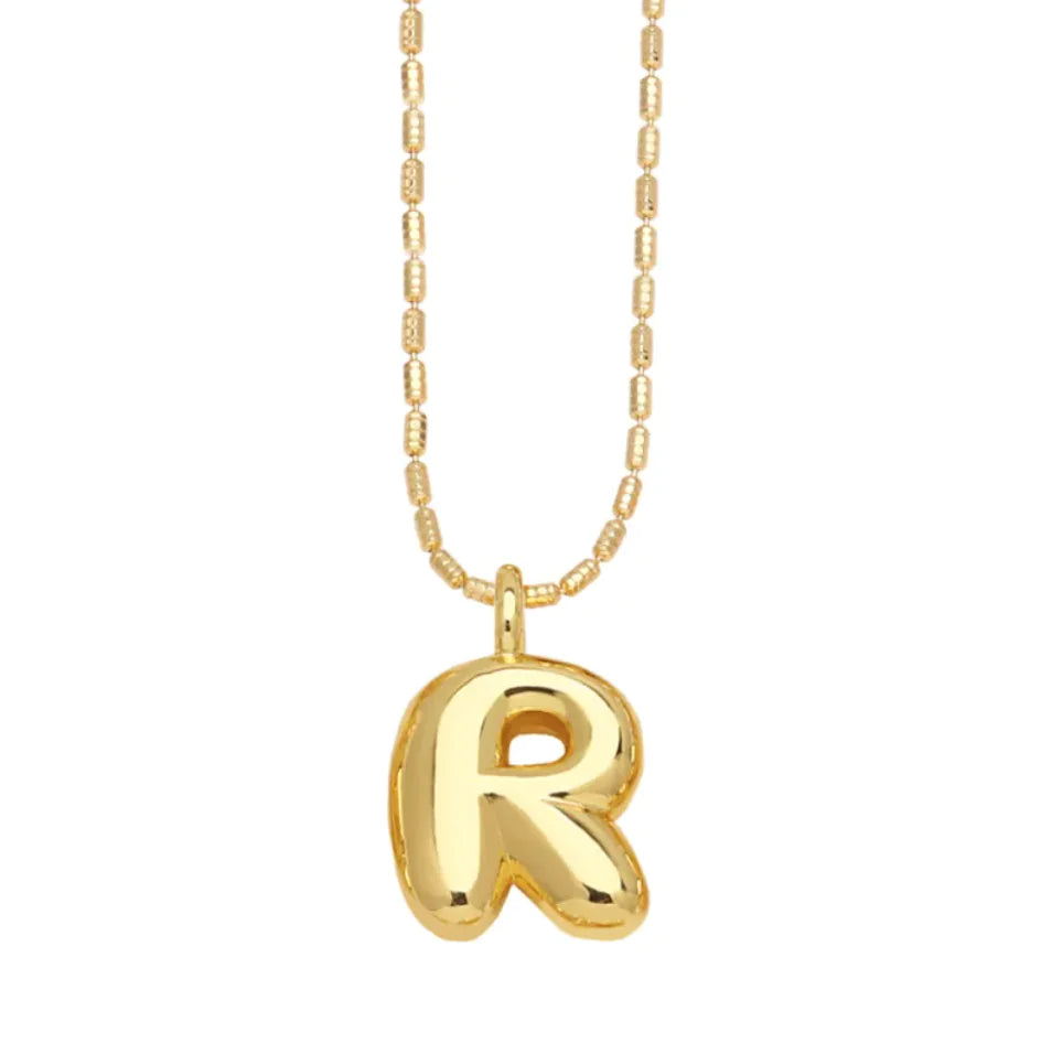 Gold-Plated 26-Letter Pendant Necklace – Hip Hop Clavicle Chain