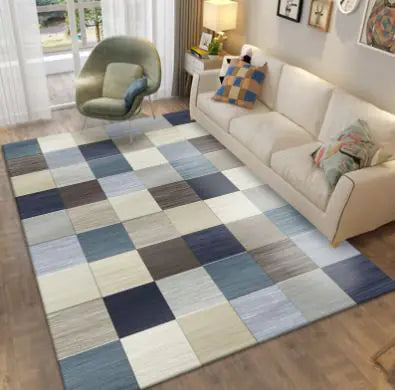 Nordic Minimalist Geometric Area Rug – Modern Living Room Carpet, 80x120cm