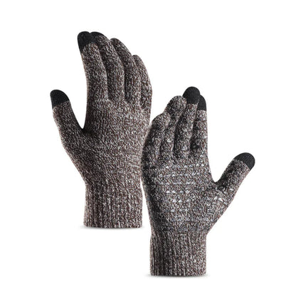 Touchscreen Knitted Gloves with Warm Fleece Lining