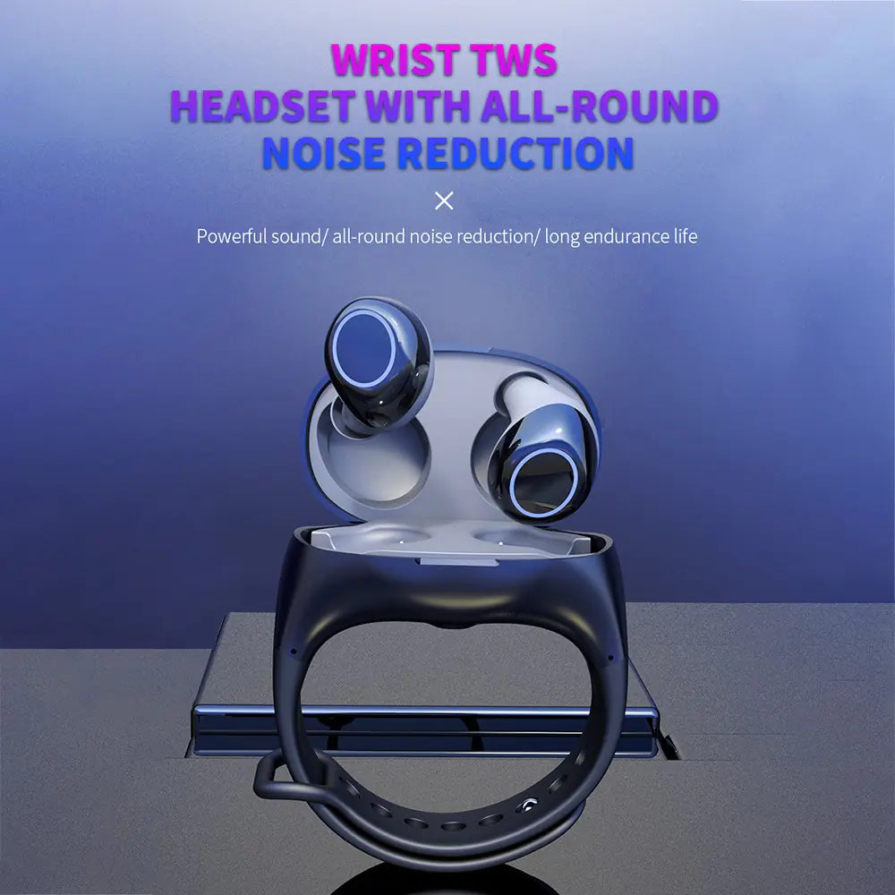 TWS Bluetooth Earbuds with Charging Wristband Case