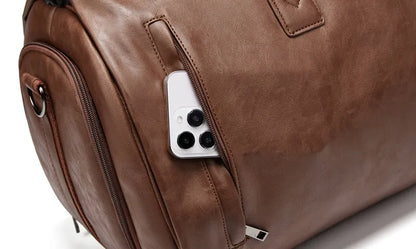 Waterproof Leather Travel Suit Bag