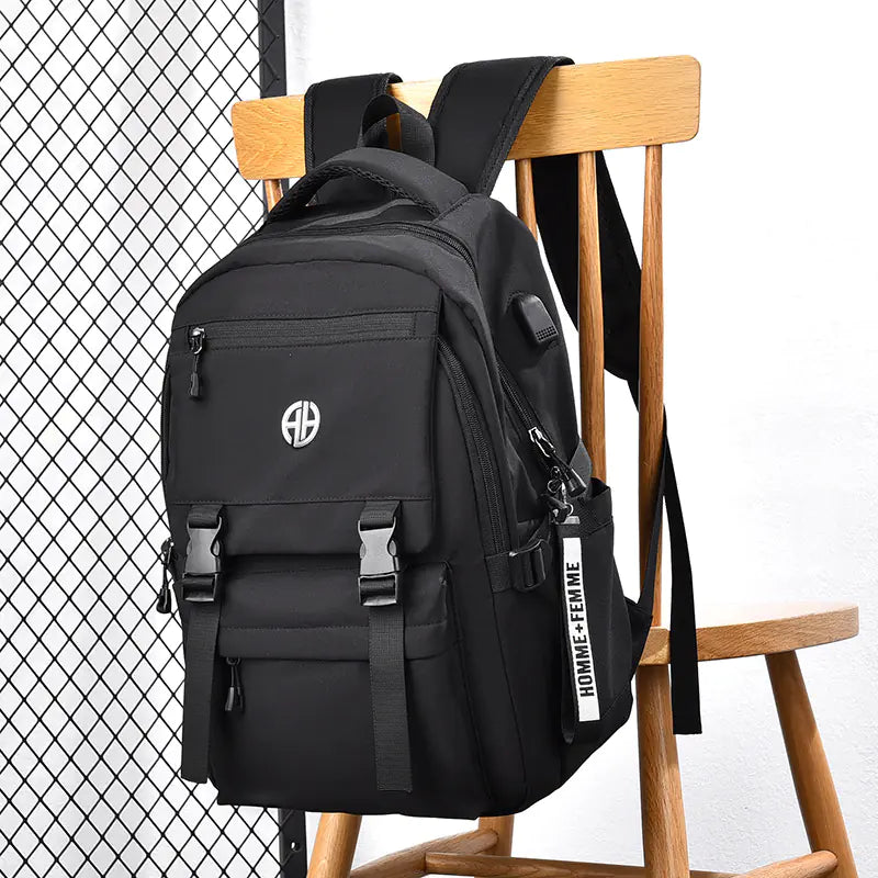 Large Capacity Men's Travel Backpack with USB Charging