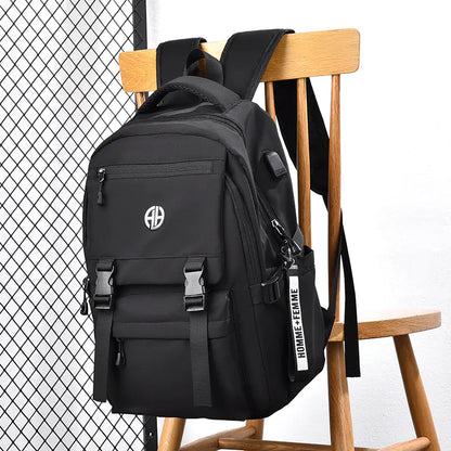 Large Capacity Men's Travel Backpack with USB Charging