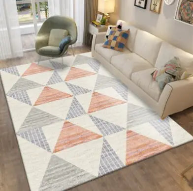 Nordic Minimalist Geometric Area Rug – Modern Living Room Carpet, 80x120cm