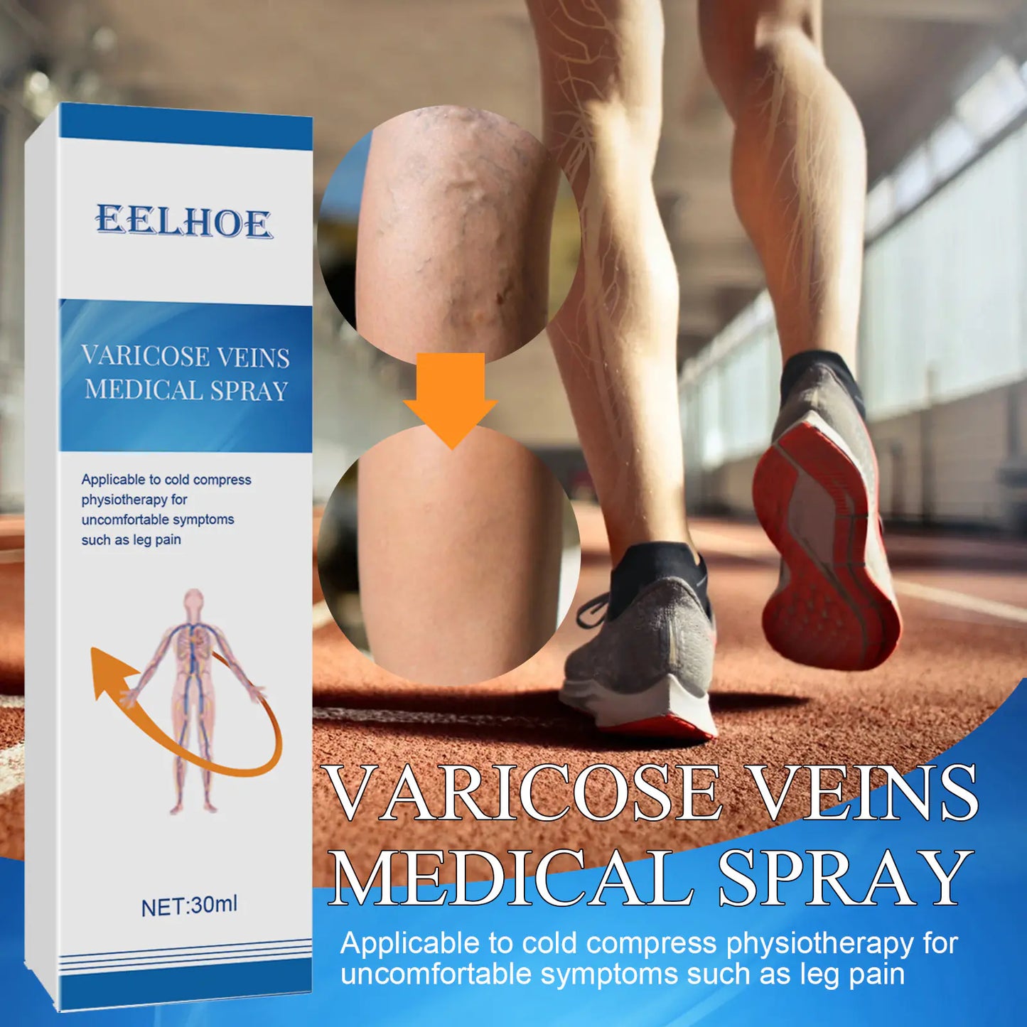 EELHOE Vein Massage Spray for Leg Pain Relief