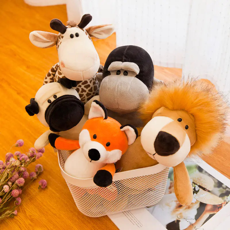 Jungle Animal Plush Toys - Lion and Elephant Dolls