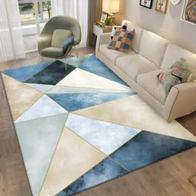 Nordic Minimalist Geometric Area Rug – Modern Living Room Carpet, 80x120cm