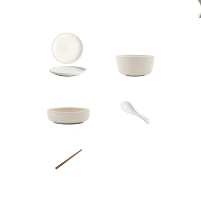 Nordic Style Ceramic Tableware Set for One Person