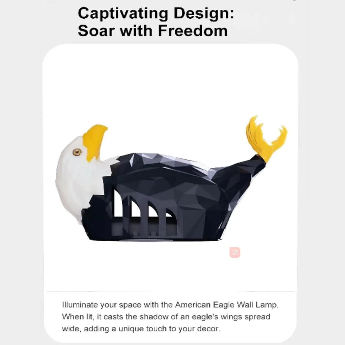 Eagle wall lamp indoor magnetic suction（private listing U2792714）