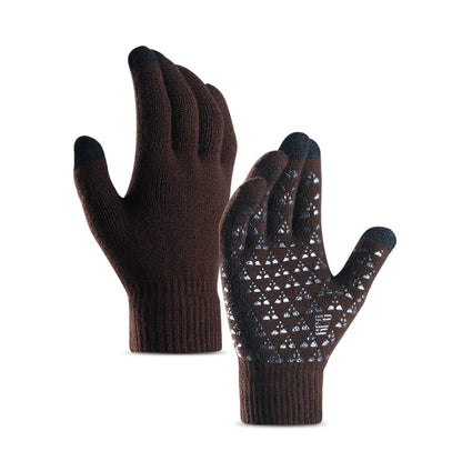 Touchscreen Knitted Gloves with Warm Fleece Lining