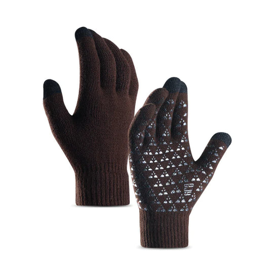 Touchscreen Knitted Gloves with Warm Fleece Lining