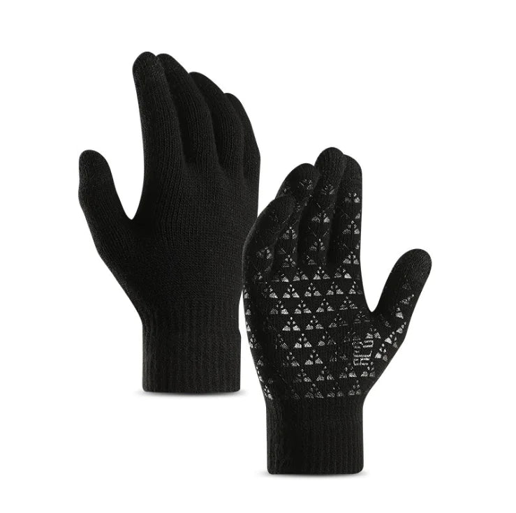 Touchscreen Knitted Gloves with Warm Fleece Lining