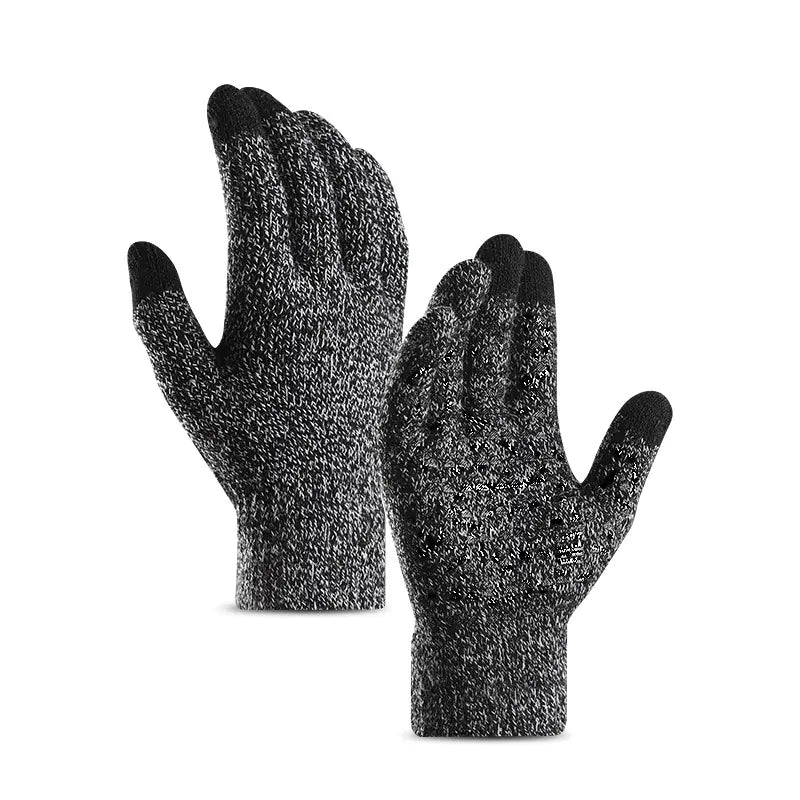 Touchscreen Knitted Gloves with Warm Fleece Lining