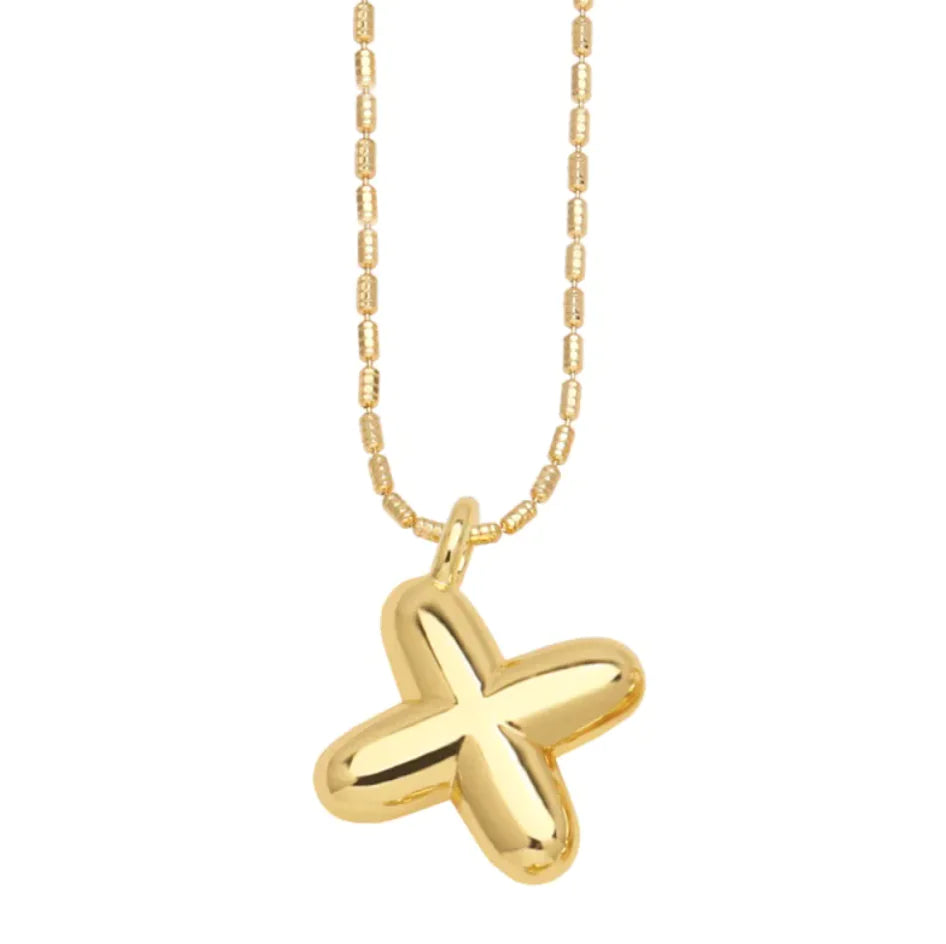 Gold-Plated 26-Letter Pendant Necklace – Hip Hop Clavicle Chain