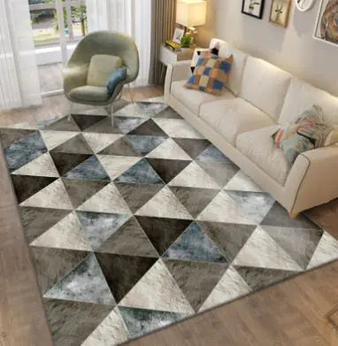 Nordic Minimalist Geometric Area Rug – Modern Living Room Carpet, 80x120cm