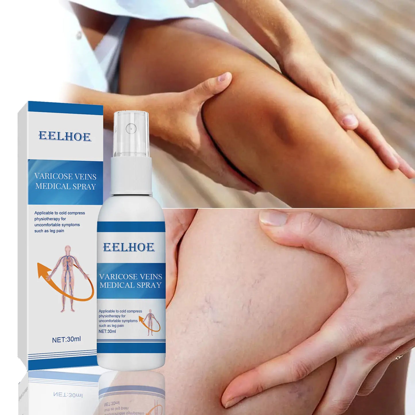 EELHOE Vein Massage Spray for Leg Pain Relief