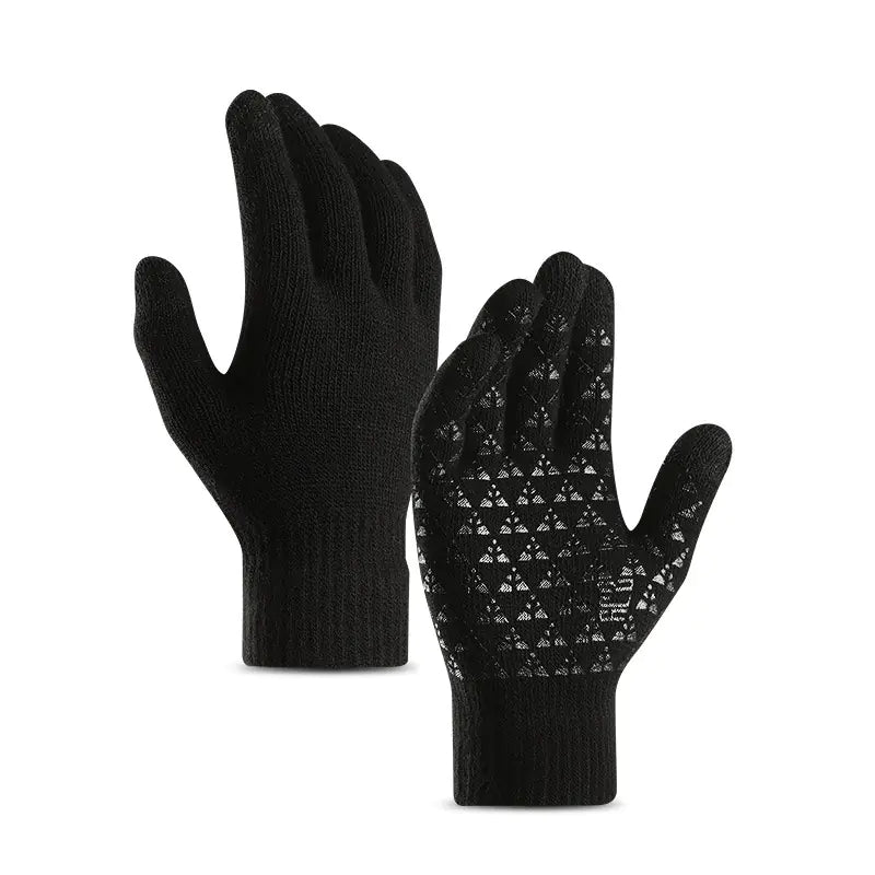 Touchscreen Knitted Gloves with Warm Fleece Lining