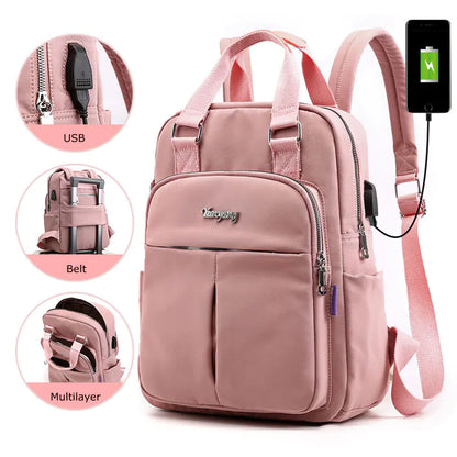 Large Capacity USB Charging Women's Backpack for Travel