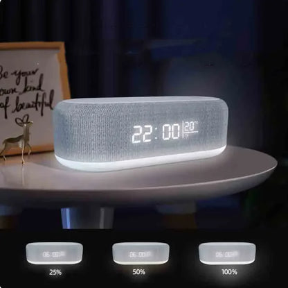 4-in-1 Night Lamp Alarm Clock with Wireless Charger