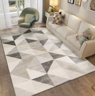 Nordic Minimalist Geometric Area Rug – Modern Living Room Carpet, 80x120cm