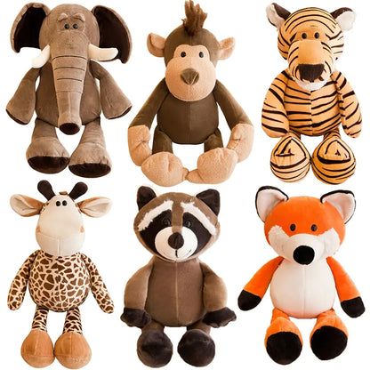 Jungle Animal Plush Toys - Lion and Elephant Dolls