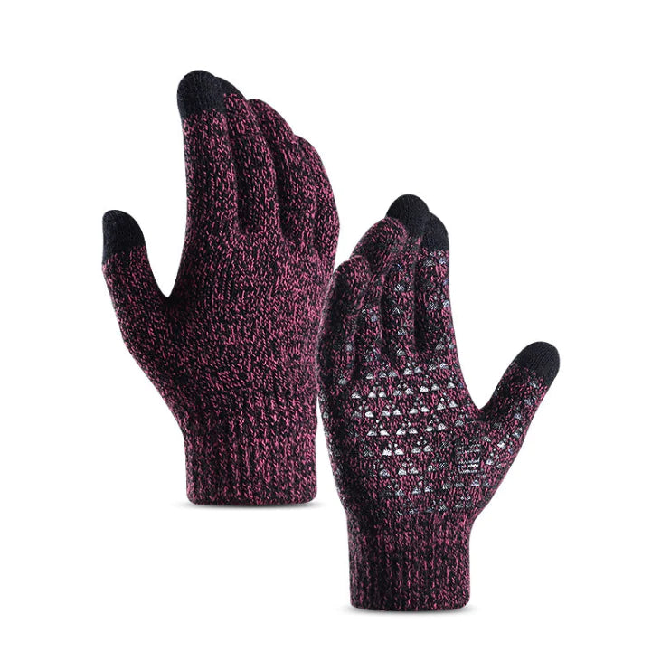 Touchscreen Knitted Gloves with Warm Fleece Lining