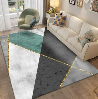 Nordic Minimalist Geometric Area Rug – Modern Living Room Carpet, 80x120cm