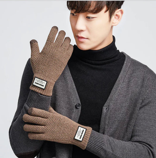 Warm Touchscreen Knitted Gloves for Men (Autumn/Winter)