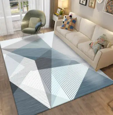 Nordic Minimalist Geometric Area Rug – Modern Living Room Carpet, 80x120cm