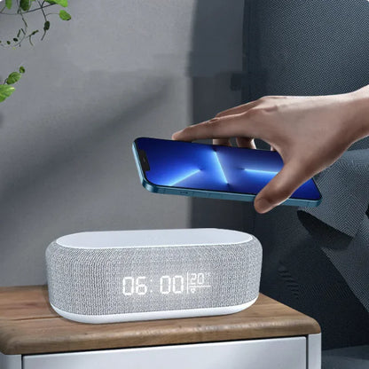 4-in-1 Night Lamp Alarm Clock with Wireless Charger