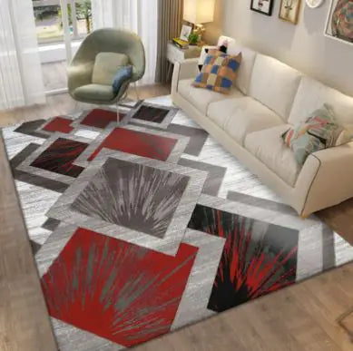 Nordic Minimalist Geometric Area Rug – Modern Living Room Carpet, 80x120cm