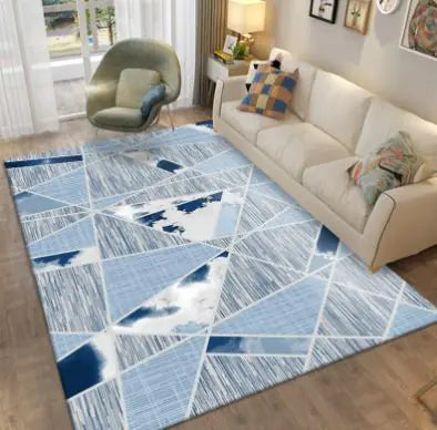 Nordic Minimalist Geometric Area Rug – Modern Living Room Carpet, 80x120cm