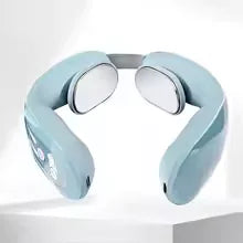 EMS Neck Acupoints Lymphvity Massager Device Intelligent Neck Massager With Heat Blue Hot Design