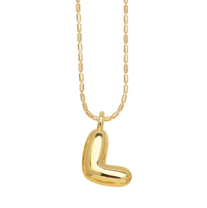 Gold-Plated 26-Letter Pendant Necklace – Hip Hop Clavicle Chain